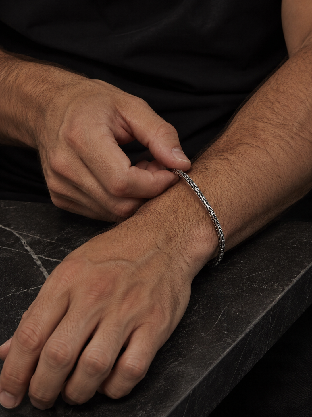 L'Éclipse Kral Kare Gümüş Kolye (4mm) - ürün görseli 1